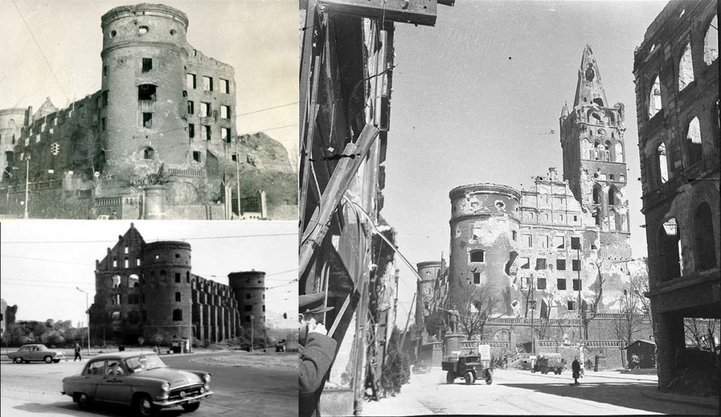 Руины замка после войны