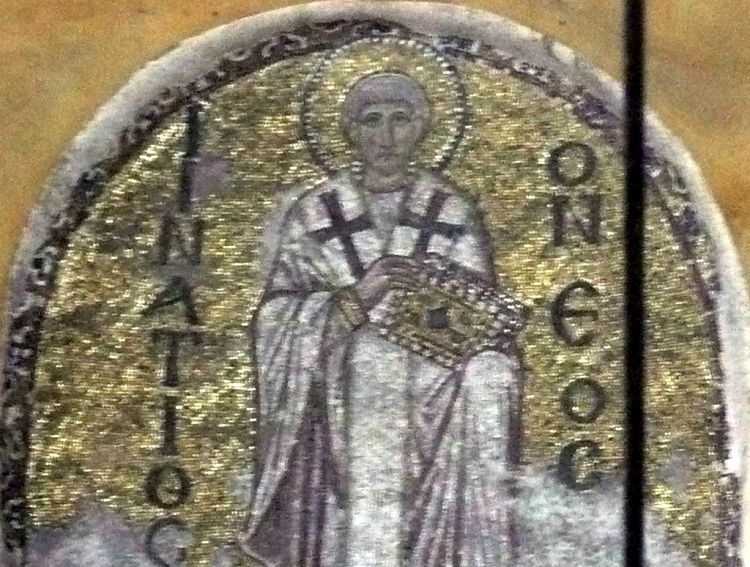 Лик Игнатия Константинопольского сохранился на фреске Софийского собора