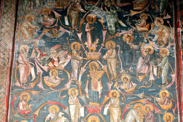 "Древо Иесеева" - монументальная многофигурная фресковая композиция 