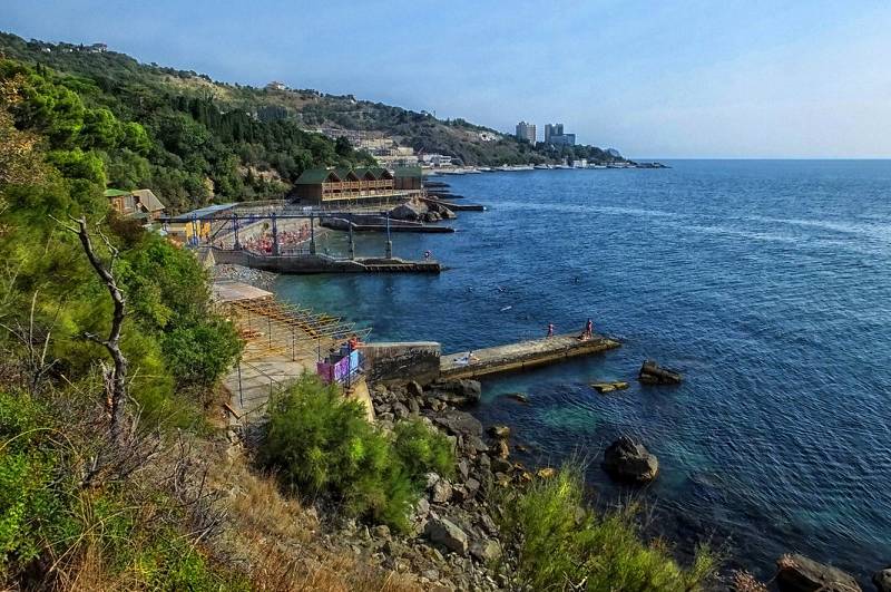 Городской пляж расположен на месте бывших Воронцовских купален