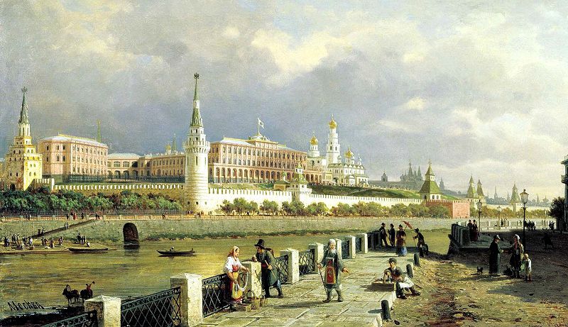 Основной фасад нового дворцового комплекса смотрел на Москву-реку