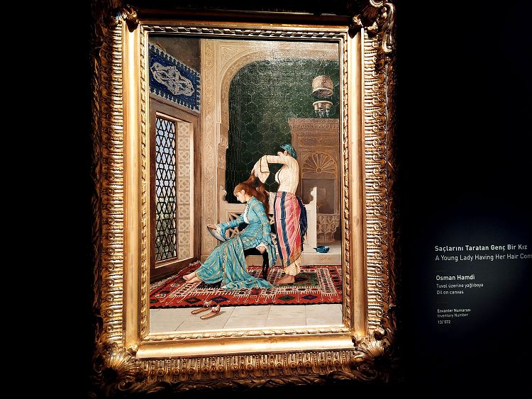 На многих картинах Осман Хамди-бея изображены бытовые сцены гарема