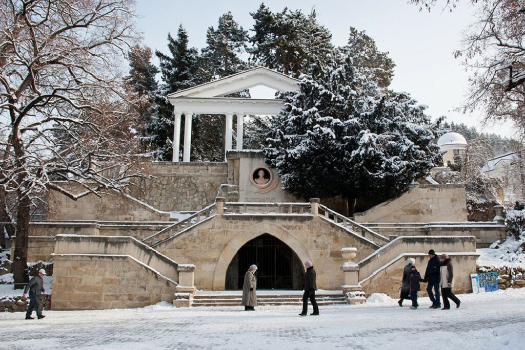 Курортный парк в декабре