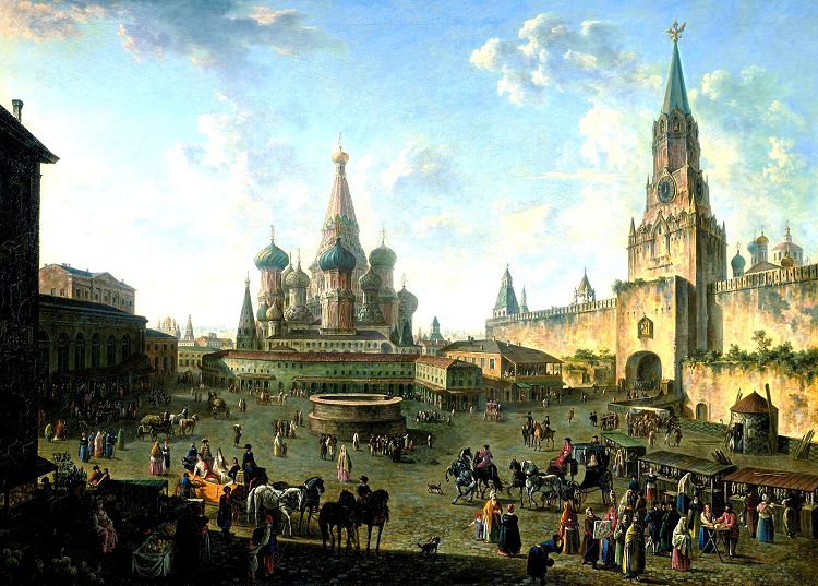 Торговая жизнь на Красной площади продолжалась до начала 19 столетия