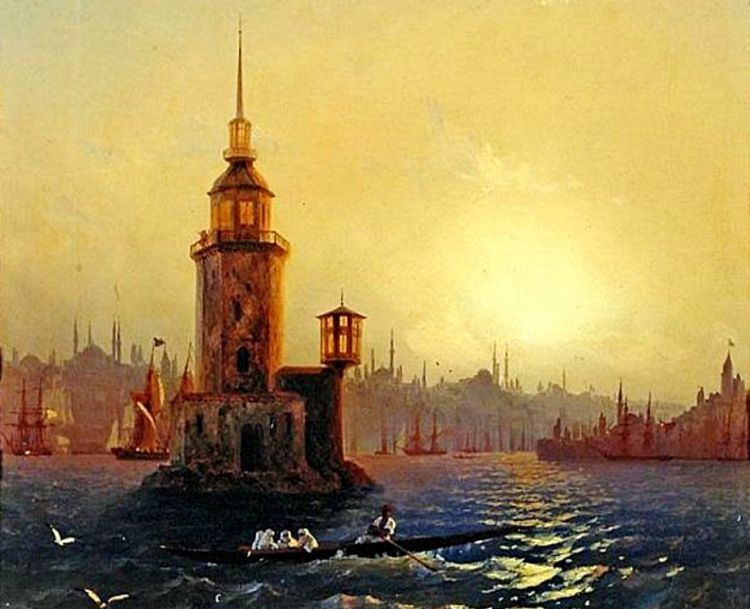 Девичья башня Айвазовского - одна из известных его картин с видами Стамбула