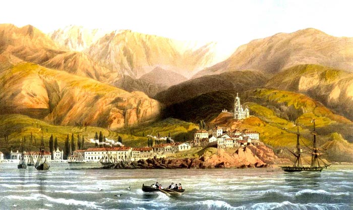 Ялта в первой половине 19 века. Работа Карло Боссоли