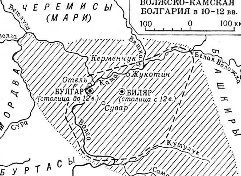 В 10-12 веках в этих местах находился булгарский город Жукотин В 10-12 веках в этих местах находился булгарский город Жукотин