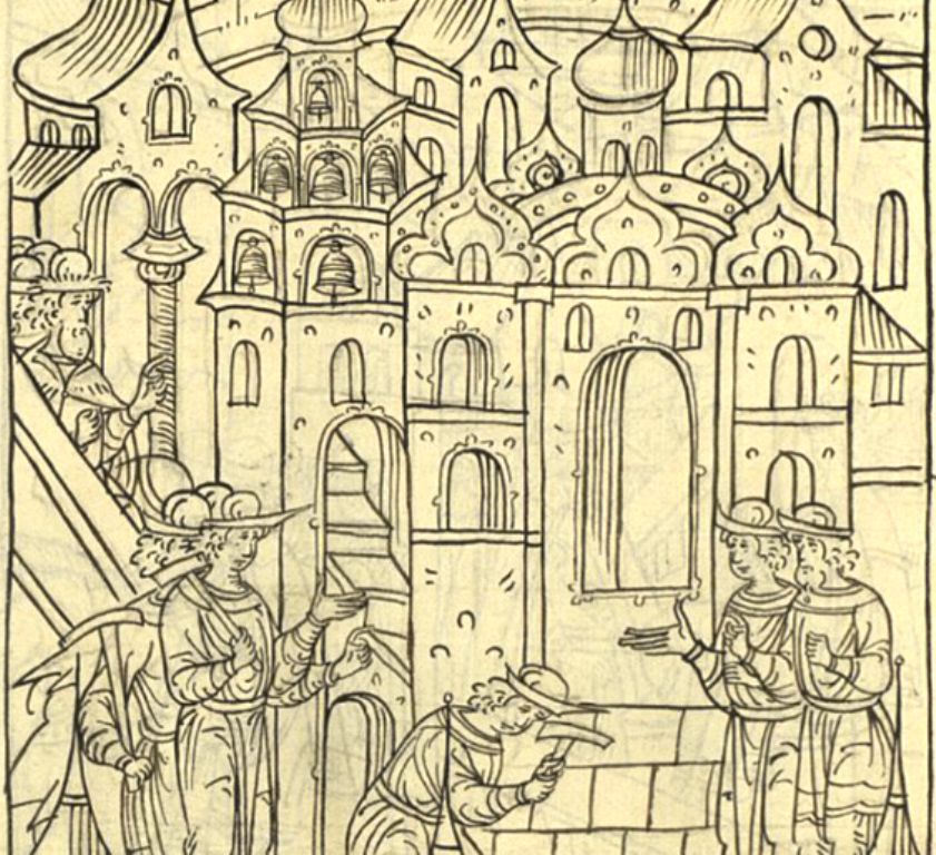 Звонница Около Ивана Великого возводилась П.Малым как храм Воскресения Господня