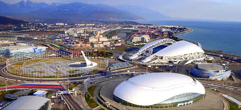 Многочисленные олимпийские объекты можно посмотреть в Адлере