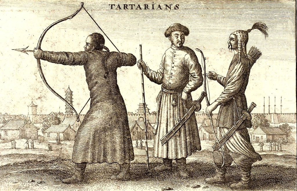 Так изображались татары на средневековых гравюрах