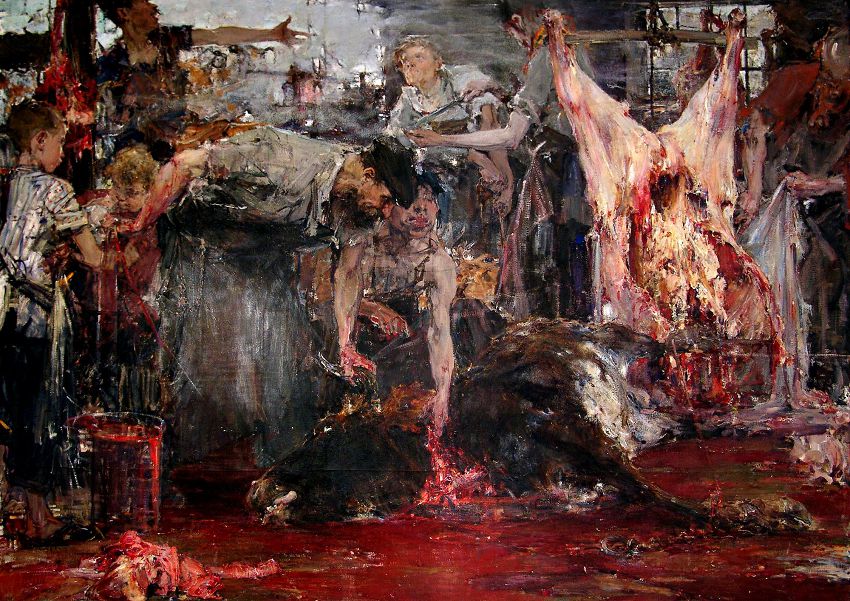 Замысел картины "Бойня" Н.Фешин обсуждал с командующим Казанского округа