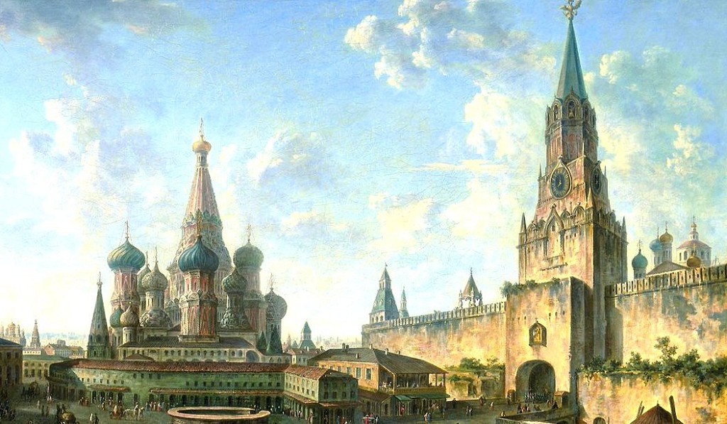 С 15 до начала 19 века Спасская башня входила в торговый кластер Красной площади