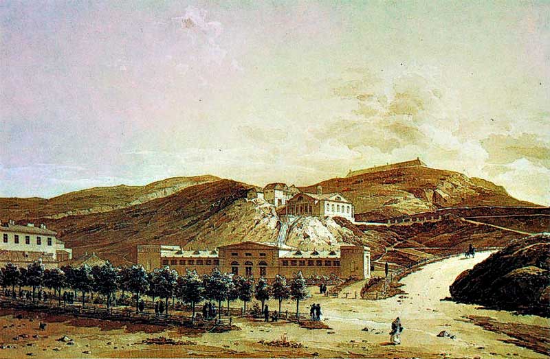 Лермонтовские ванны в Пятигорском парке Цветник