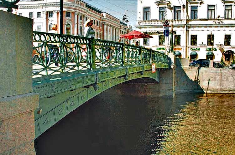 Желтый мост в санкт петербурге фото