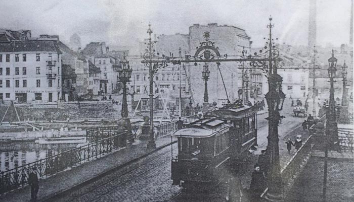 Деревянный мост в Калининграде в начале 20 века