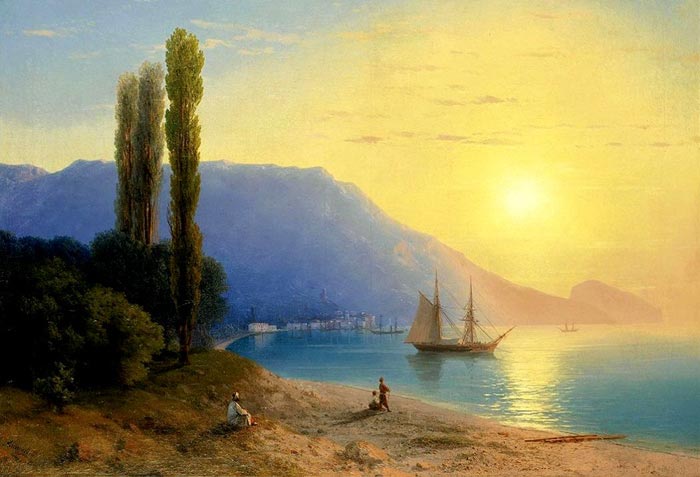 Благодатный ялтинский берег на картине И.Айвазовского