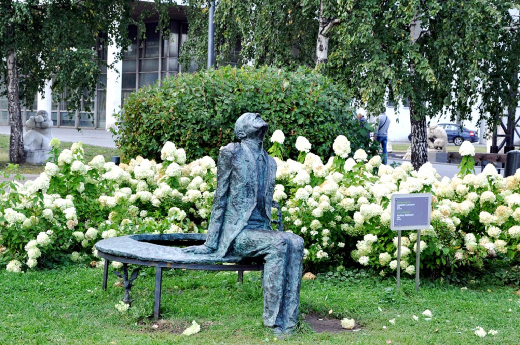 А можно посидеть рядом с академиком Сахаровым и посмотреть на осеннее небо