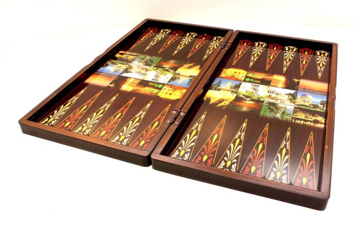 Лакированные нарды с фото Сочи - подарок мужчине