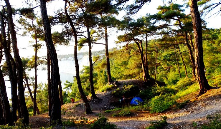 При желании в кемпинге над "Голубой бездной" можно отлично провести отпуск