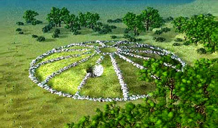 Предполагаемый макет древнего кургана - Храм Солнца