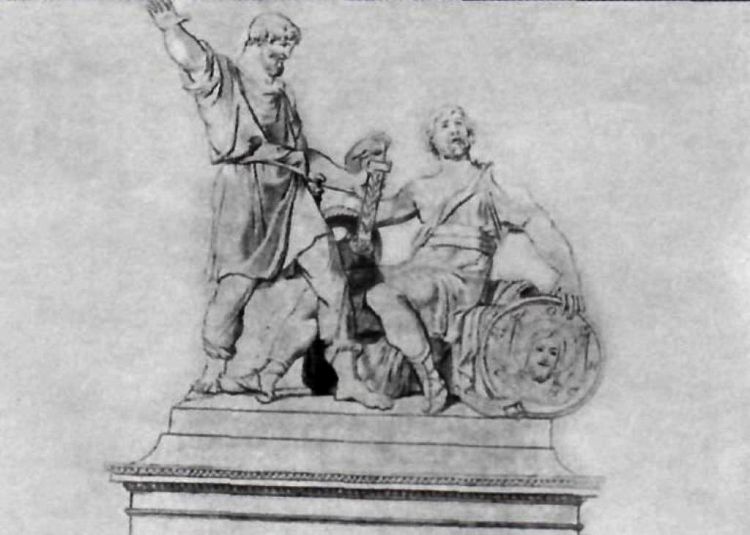 Второй эскиз Памятника Минину и Пожарскому стал окончательным