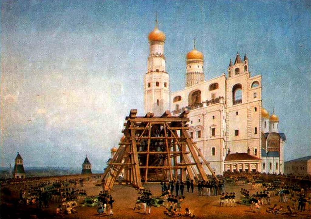 Поднятие Царь-колокола из ямы изображено на картине В Садовникова