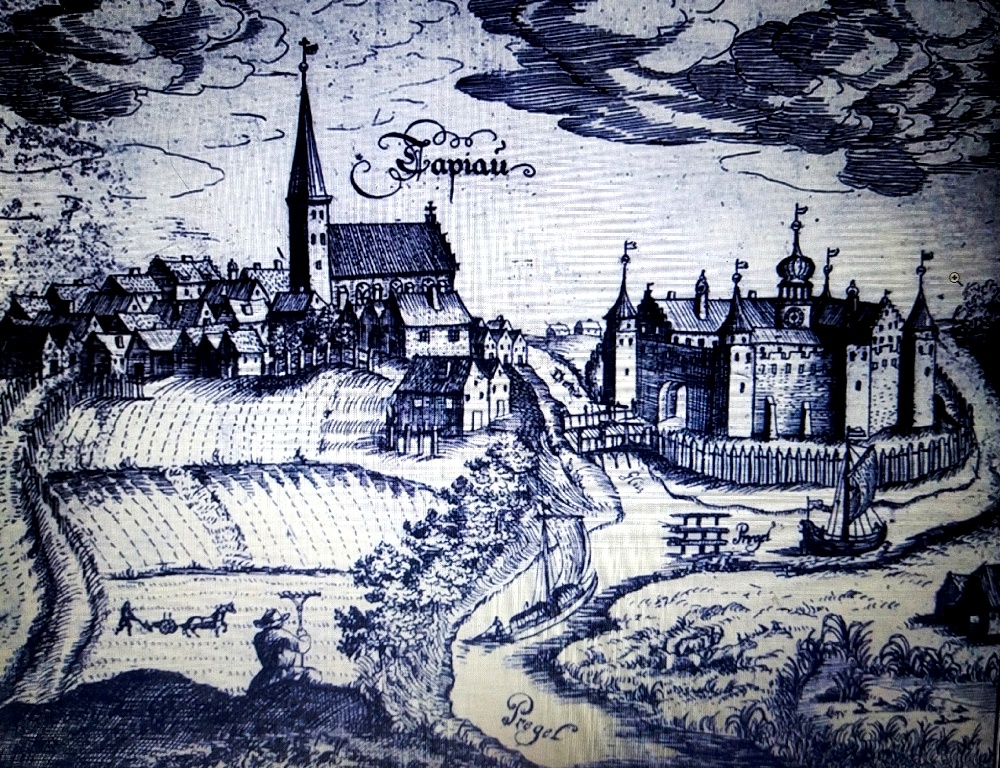 Изображение средневекового рыцарского замка можно увидеть на старинной гравюре