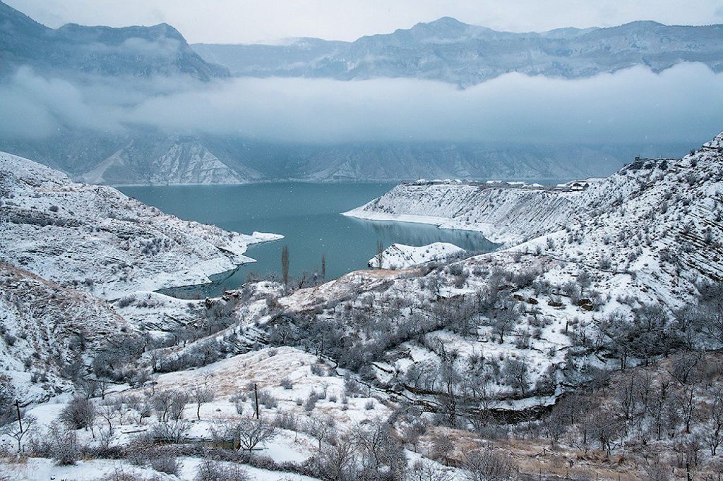 Сулакский каньон зимой