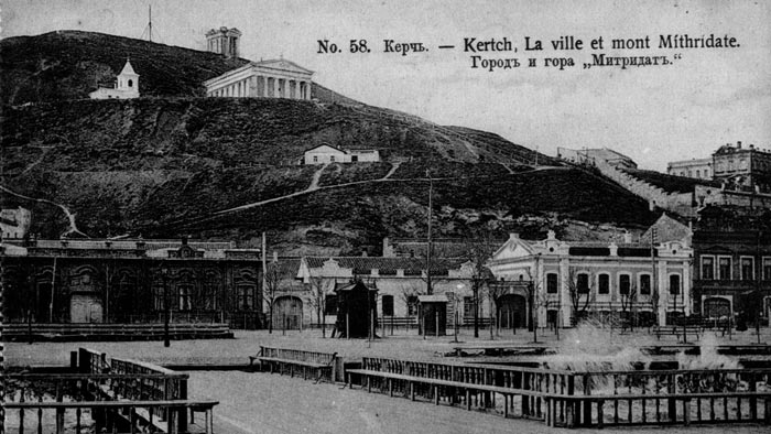 Гора Митридат с Храмом древностей в конце 19 столетия