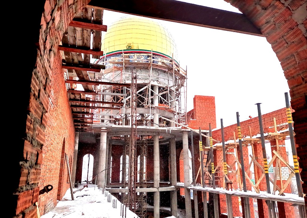 Один из этапов строительства - создание помещений Татарской галереи