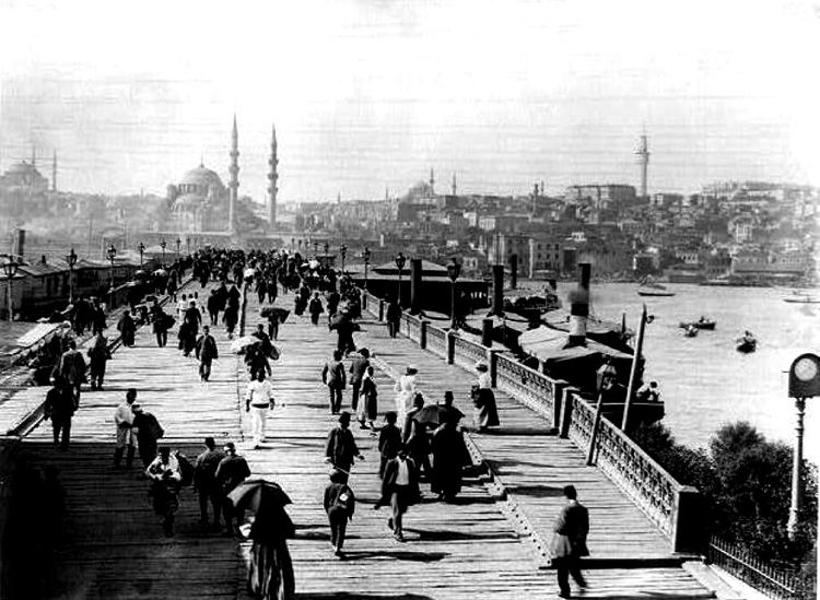 Так выглядел Галатский мост в середине 19 столетия