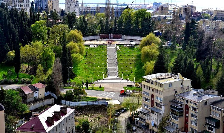 Завокзальный мемориал. Вид сверху