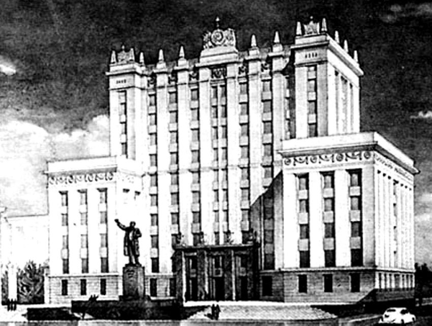 Так должен был выглядеть Дом Советов в Казани, но...