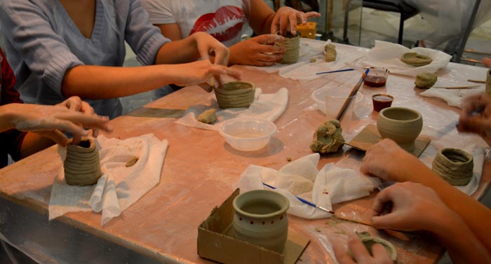 На мастер-классе в Выставочном центре "Микула"